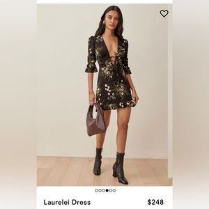 Reformation Laurelei Dress size 10 in color Veuve. NWT